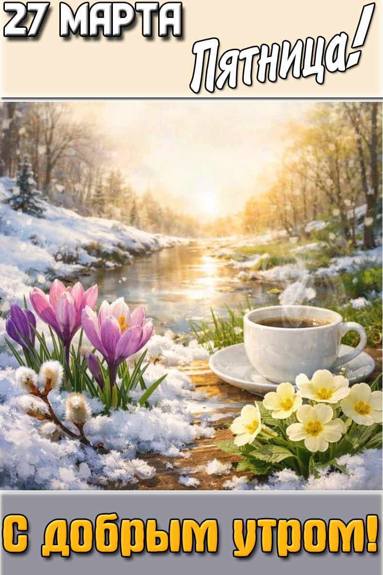 Картинка "27 марта пятница! С добрым утром!"