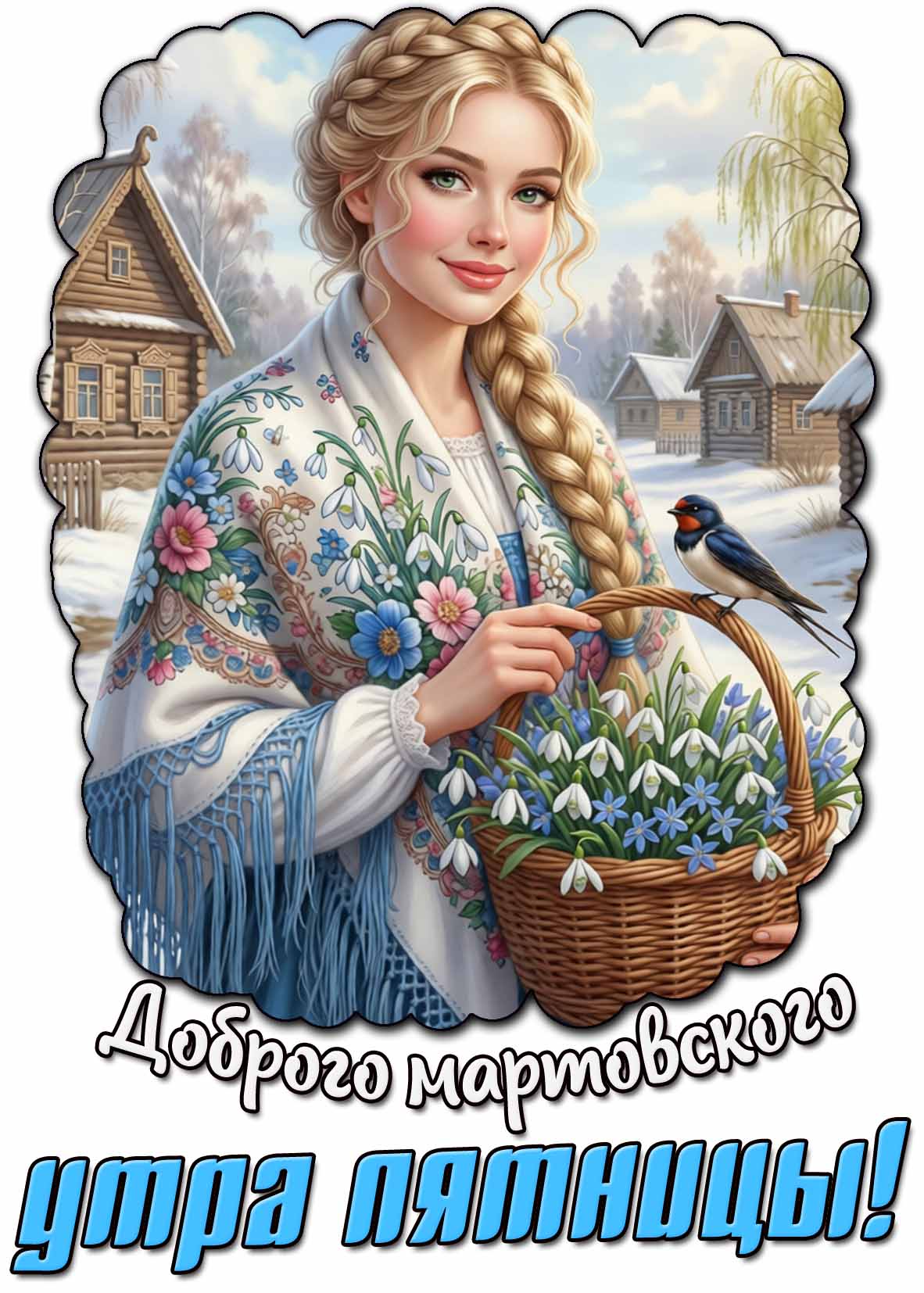 Открытка доброго мартовского утра пятницы