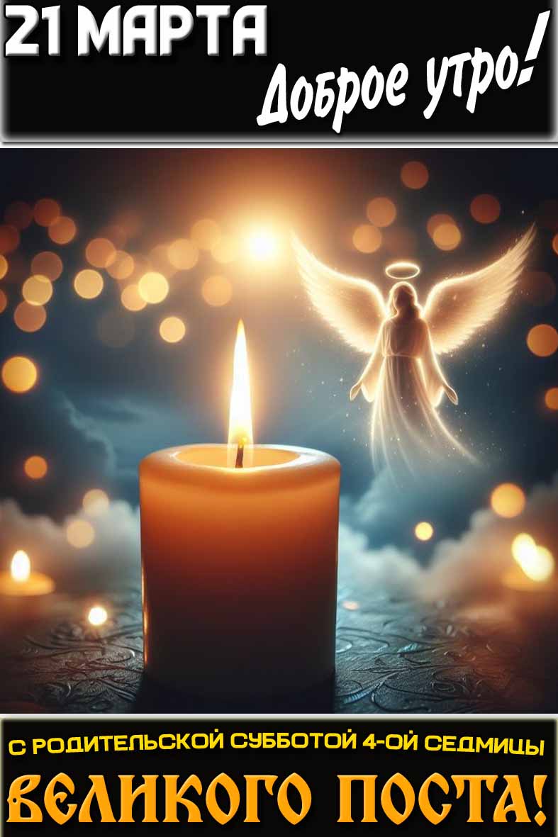 Картинка "21 марта доброе утро! С родительской субботой 4-ой седмицы Великого поста!"
