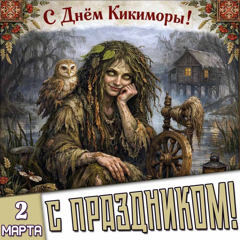 Картинка "2 марта - с днём кикиморы! С праздником!"