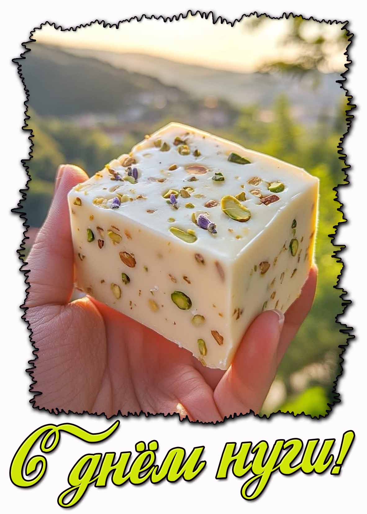 Открытка с днём нуги