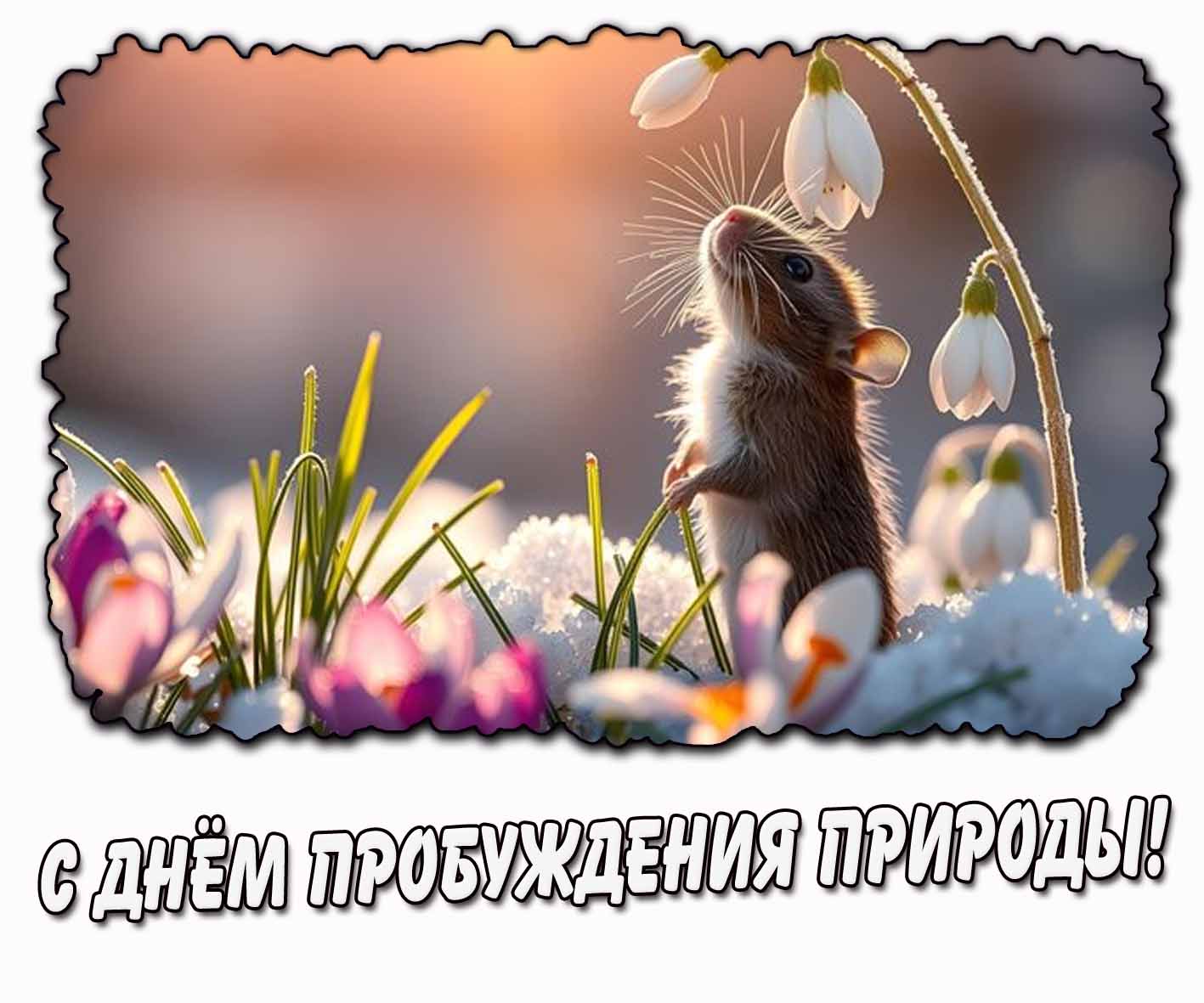 Красивая открытка с днём пробуждения природы