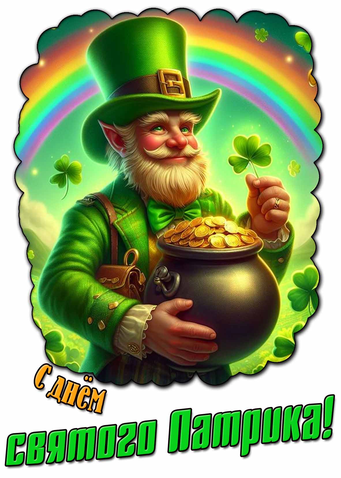 Открытка с днём святого Патрика