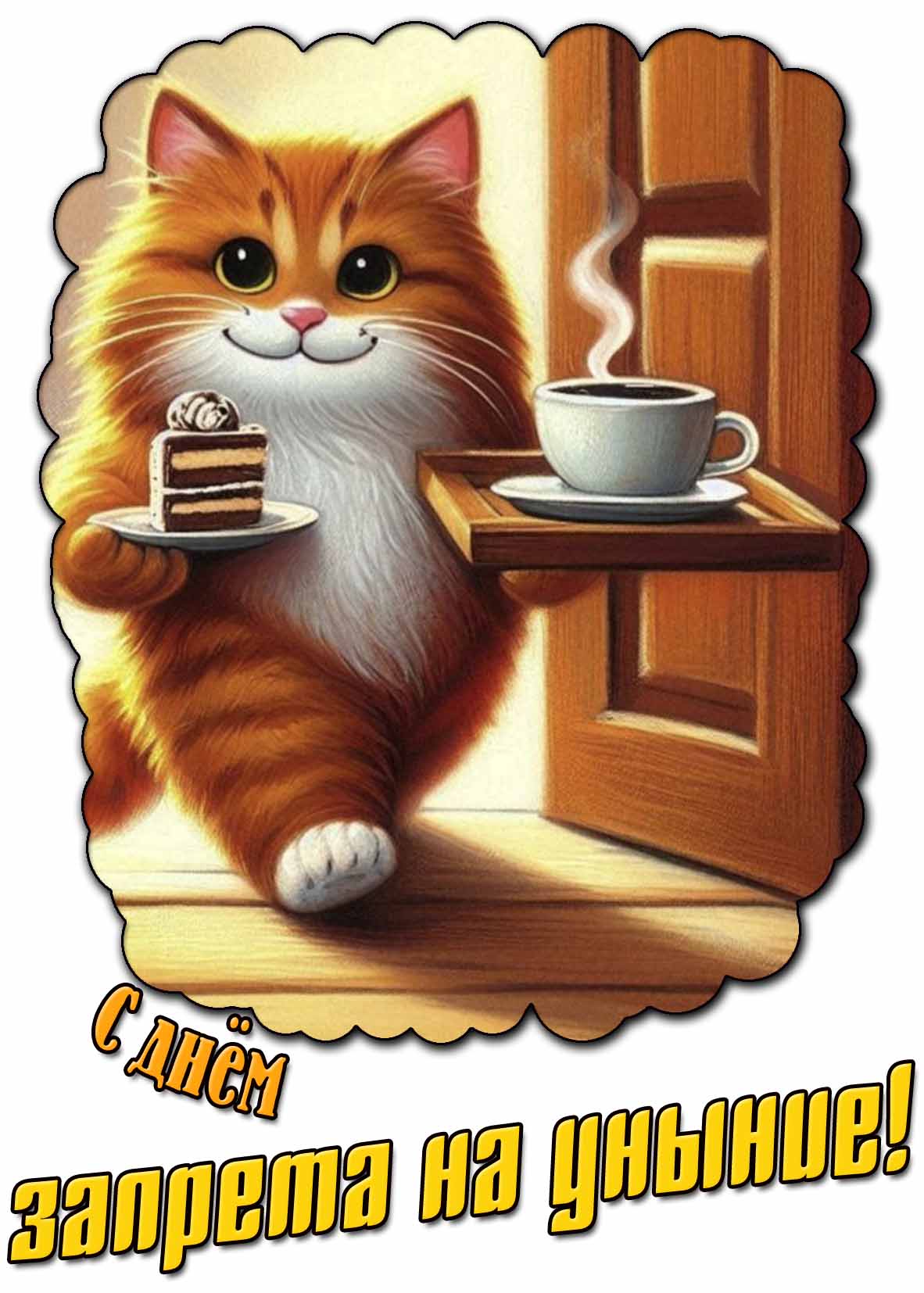 Открытка с днём запрета на уныние