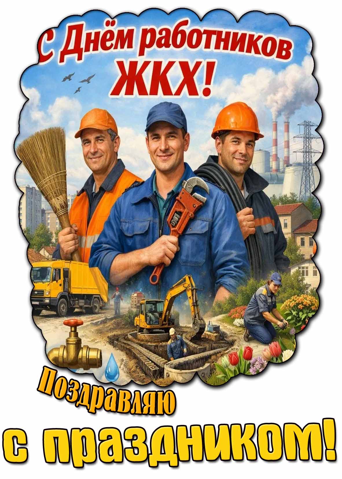 Картинка "С днём работников ЖКХ! Поздравляю с праздником!"