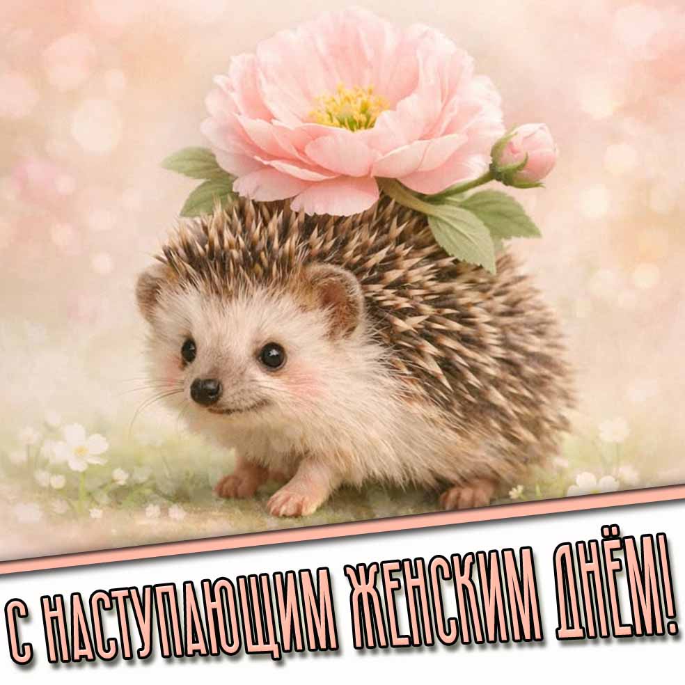 Картинка с наступающим женским днём