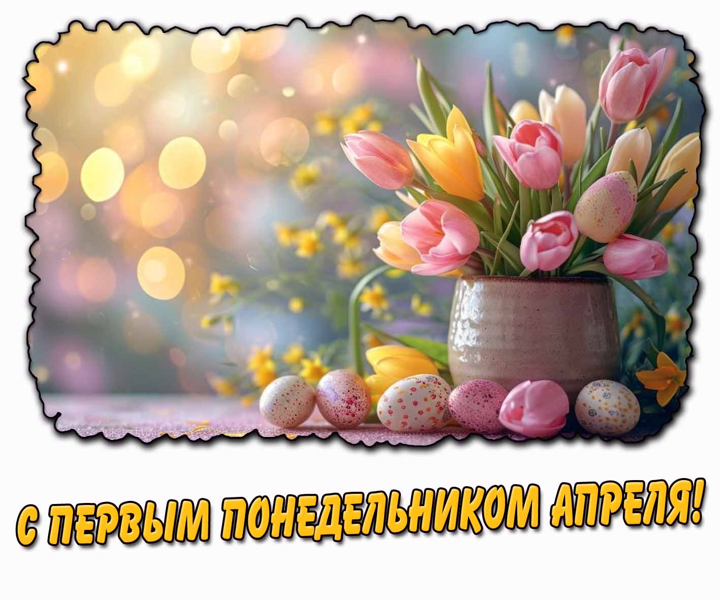 Картинка с первым понедельником апреля