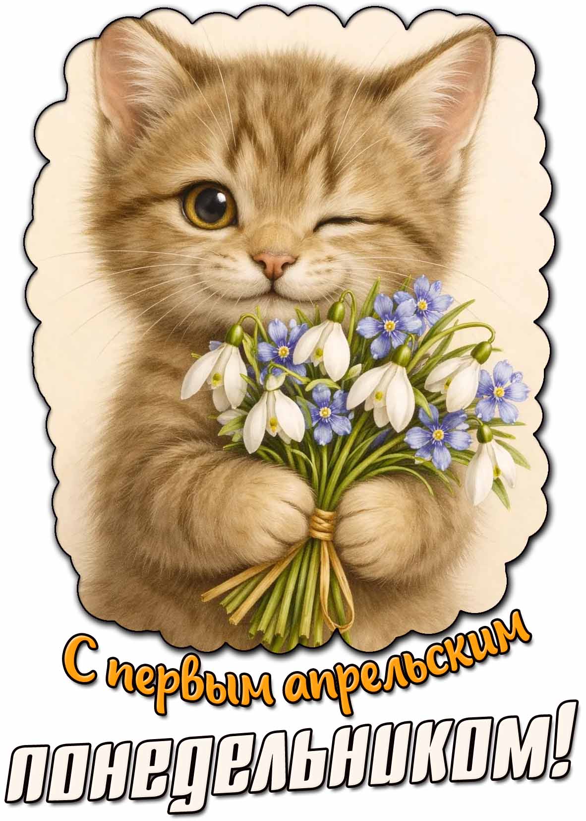Прикольная картинка с первым апрельским понедельником