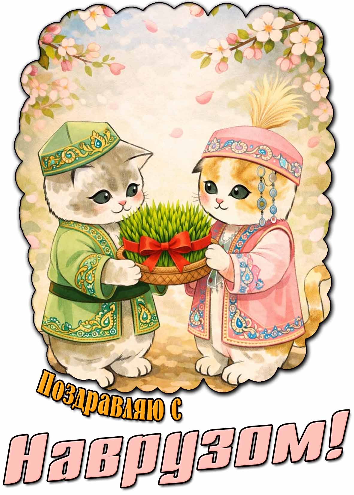Прикольная открытка "Поздравляю с Наврузом!"