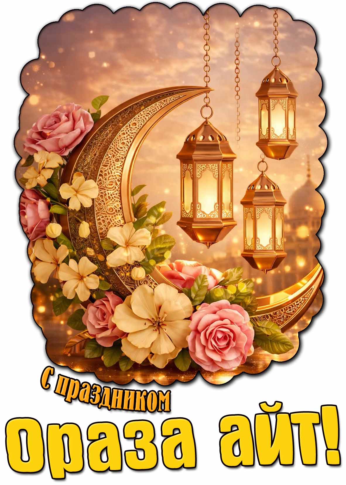 Картинка с праздником Ораза айт