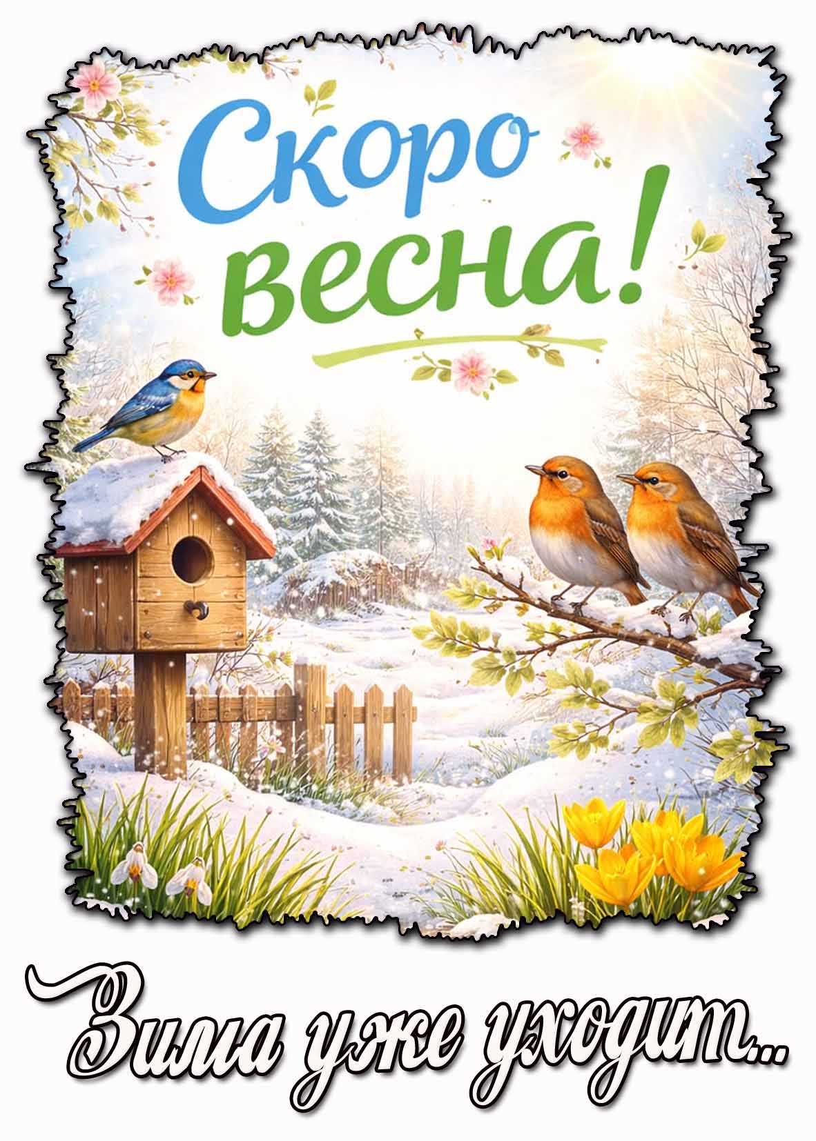 Картинка "Зима уже уходит... Скоро весна!"