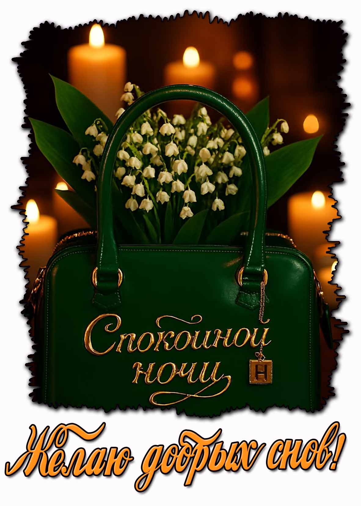 Весенняя открытка "Спокойной ночи! Желаю добрых снов!"