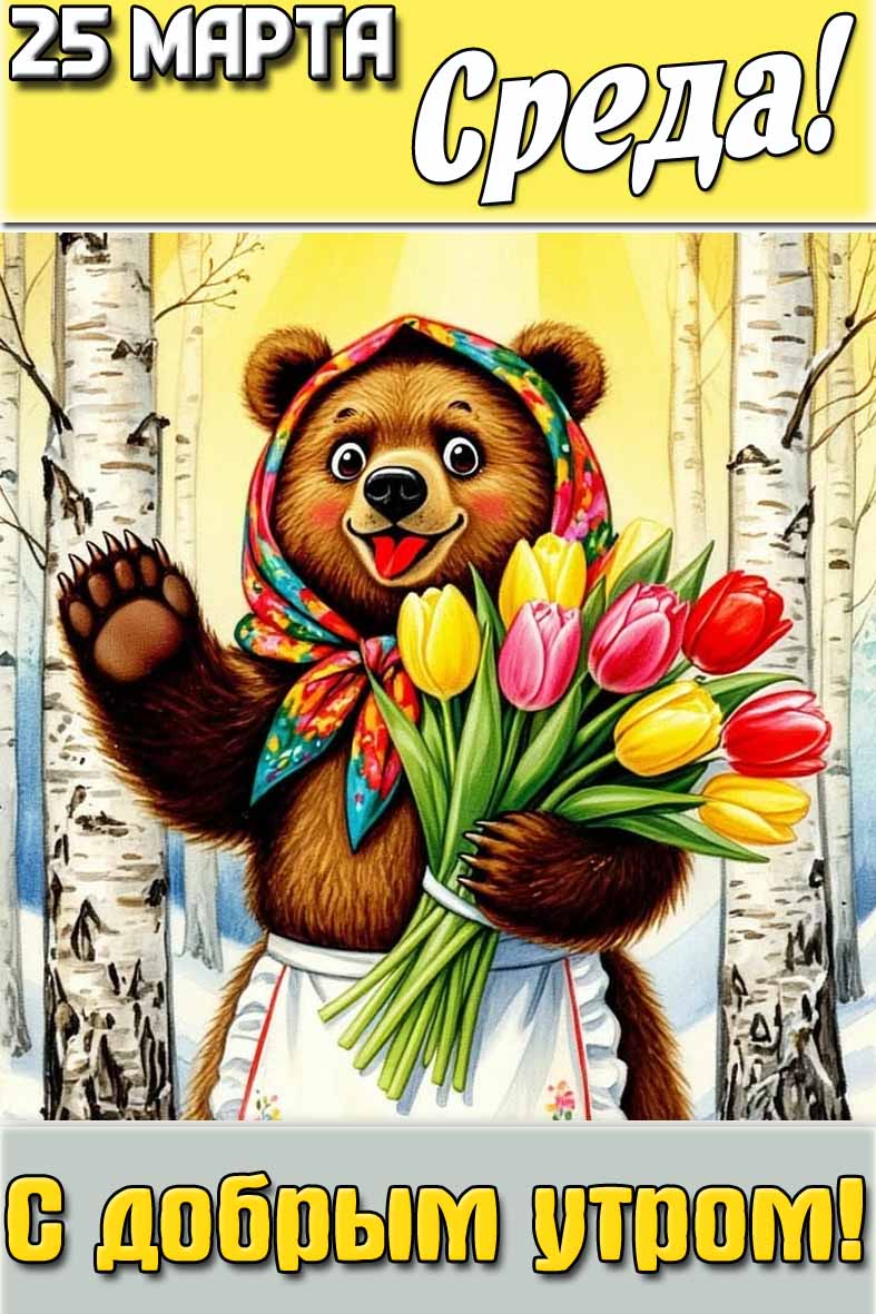 Картинка "25 марта среда! С добрым утром!"