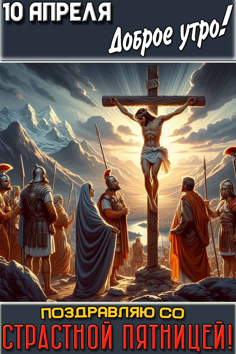 Картинка "10 апреля доброе утро! Поздравляю со Страстной пятницей!"