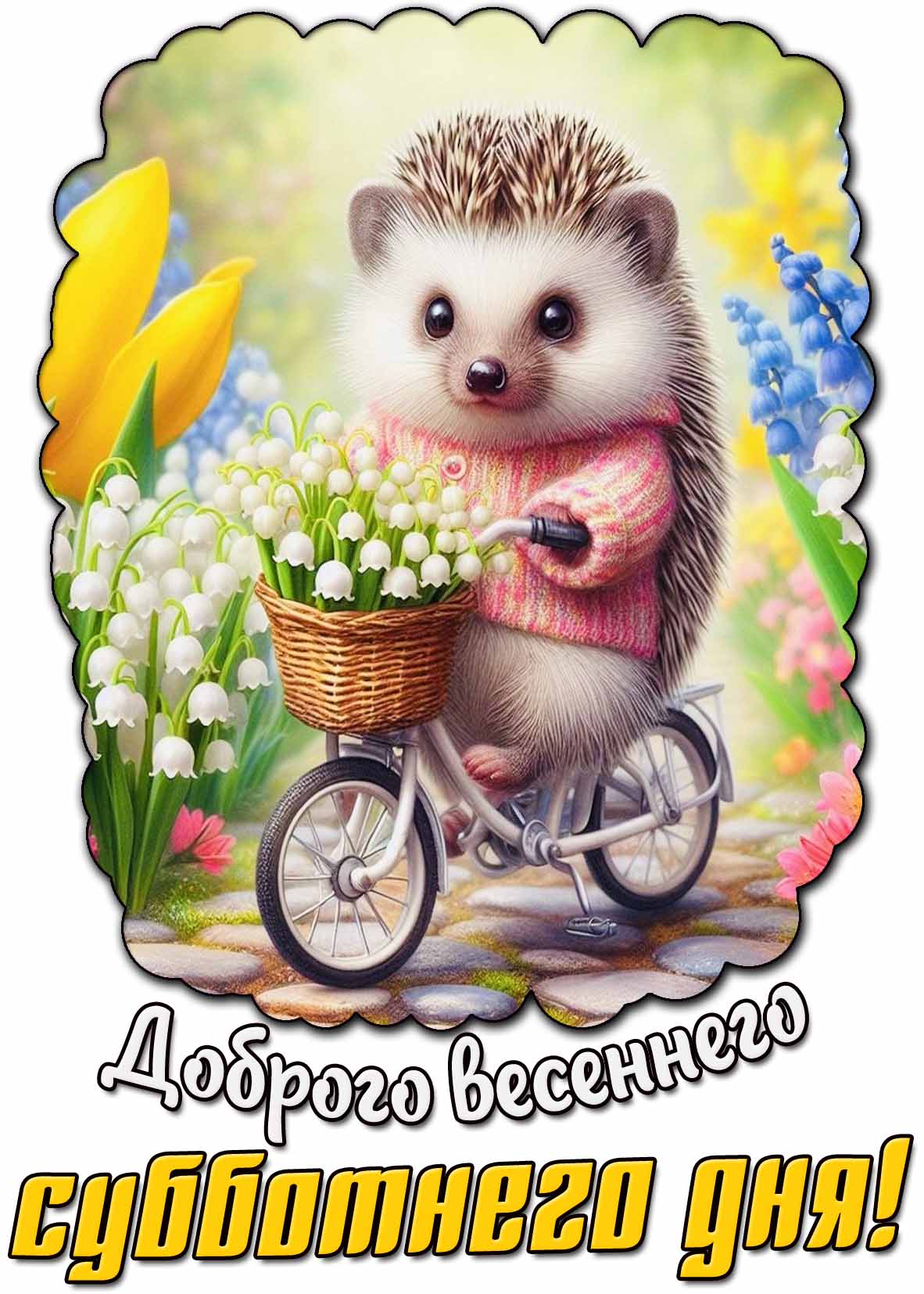 Открытка доброго весеннего субботнего дня