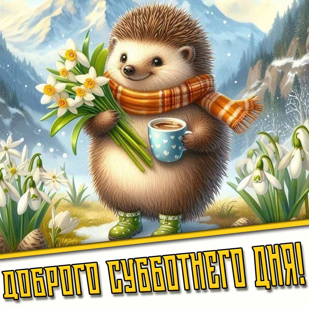 Доброго субботнего дня! - весенняя открытка