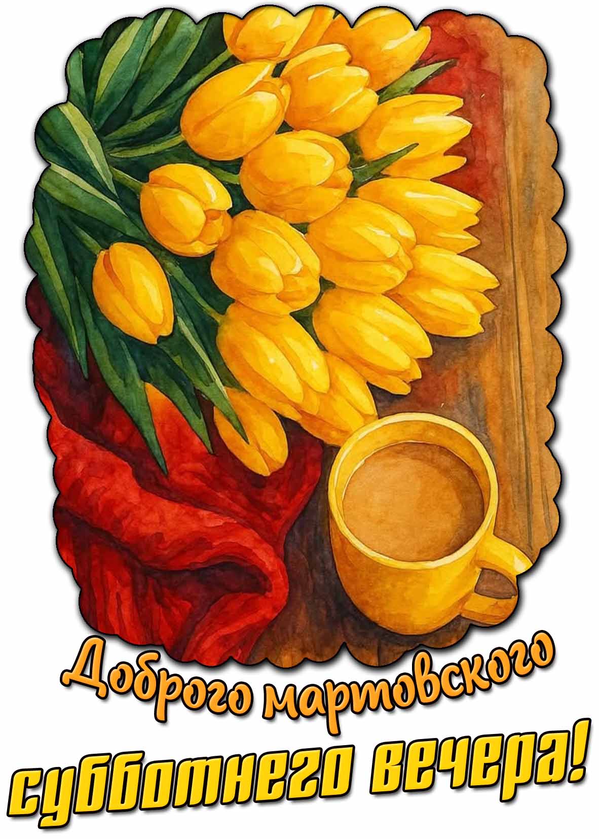 Картинка доброго мартовского субботнего вечера