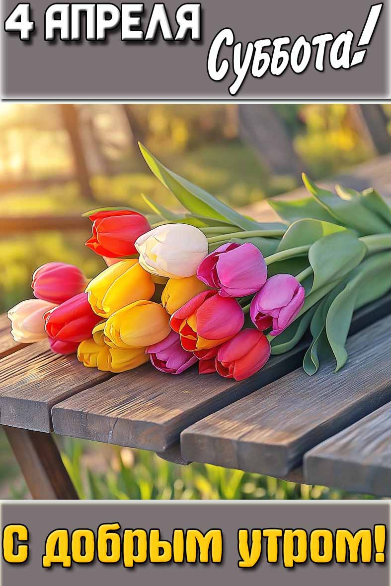 Картинка "4 апреля суббота! С добрым утром!"