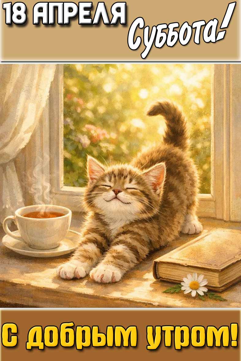 Картинка "18 апреля суббота! С добрым утром!"