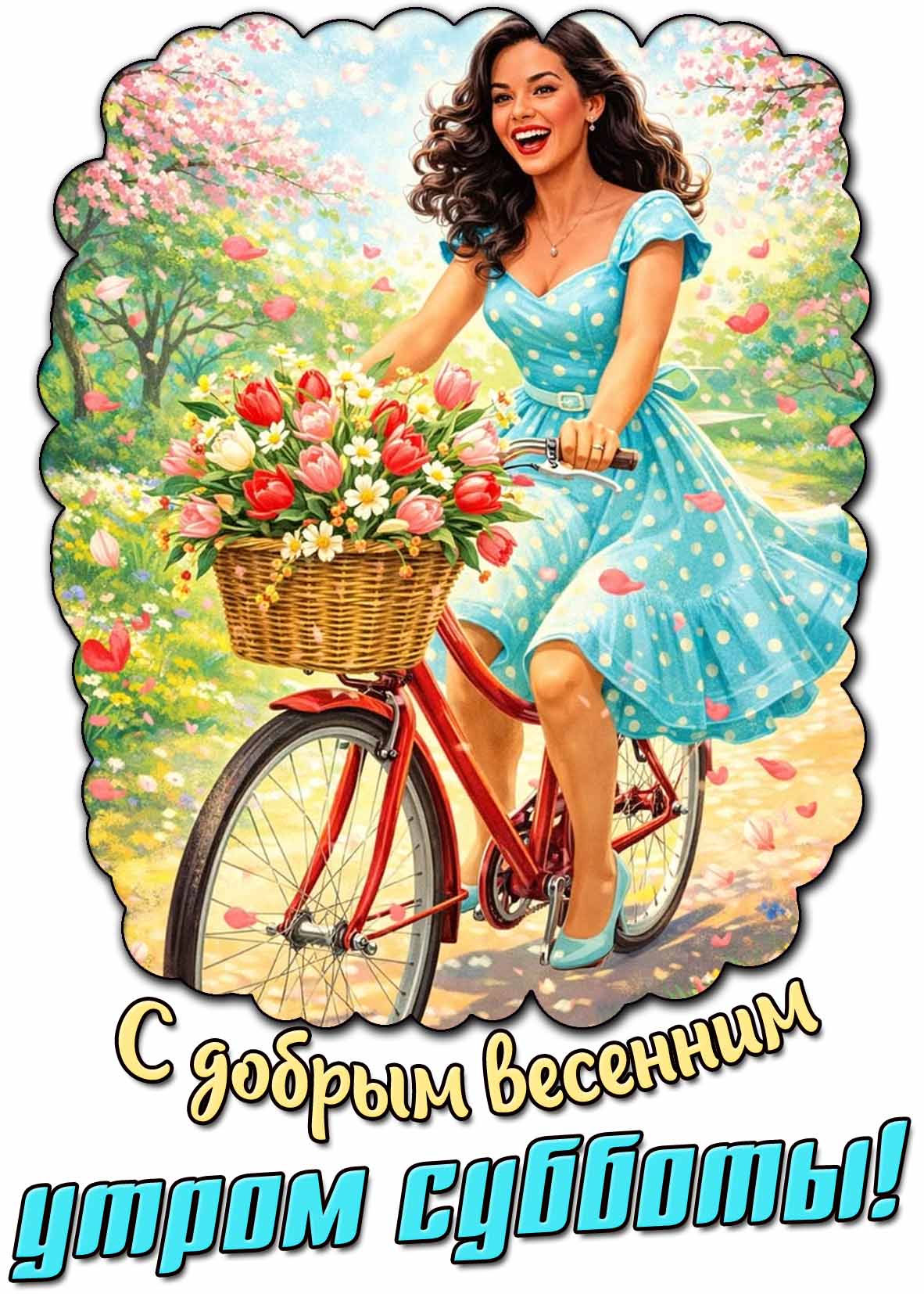 Красивая картинка с добрым весенним утром субботы