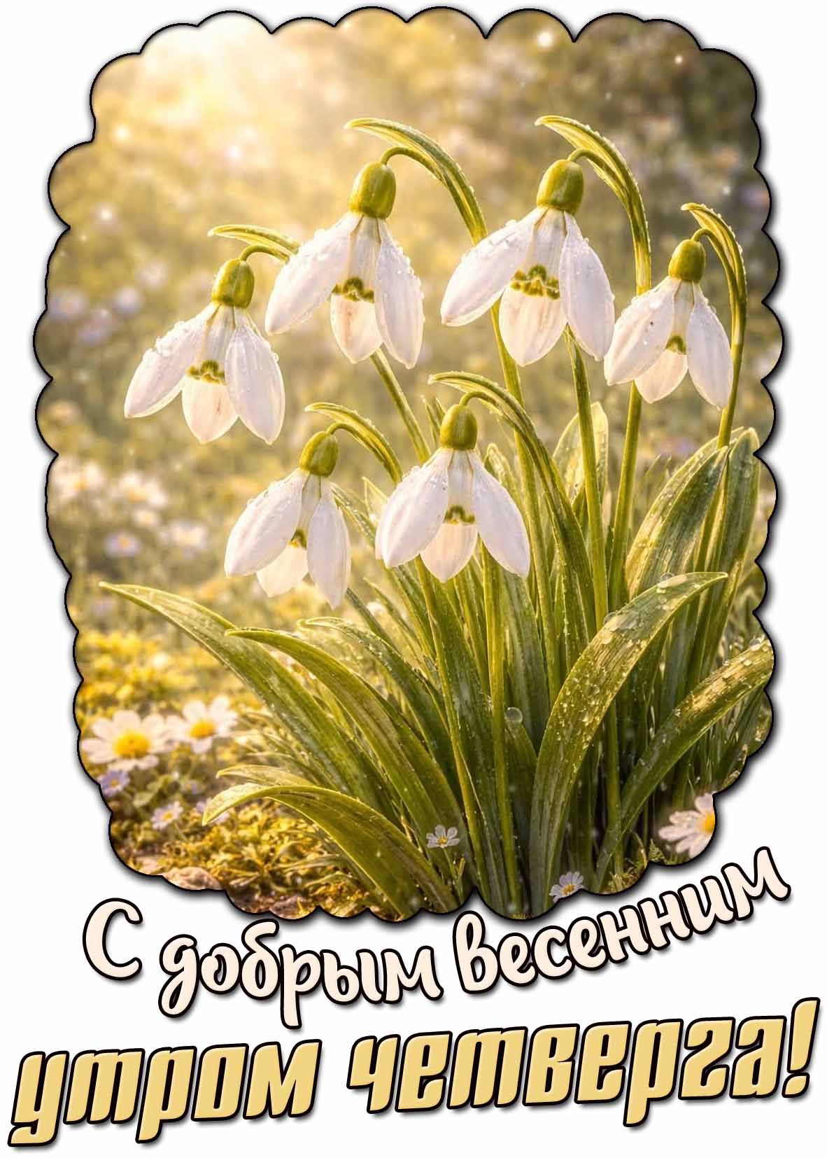 Открытка с добрым весенним утром четверга