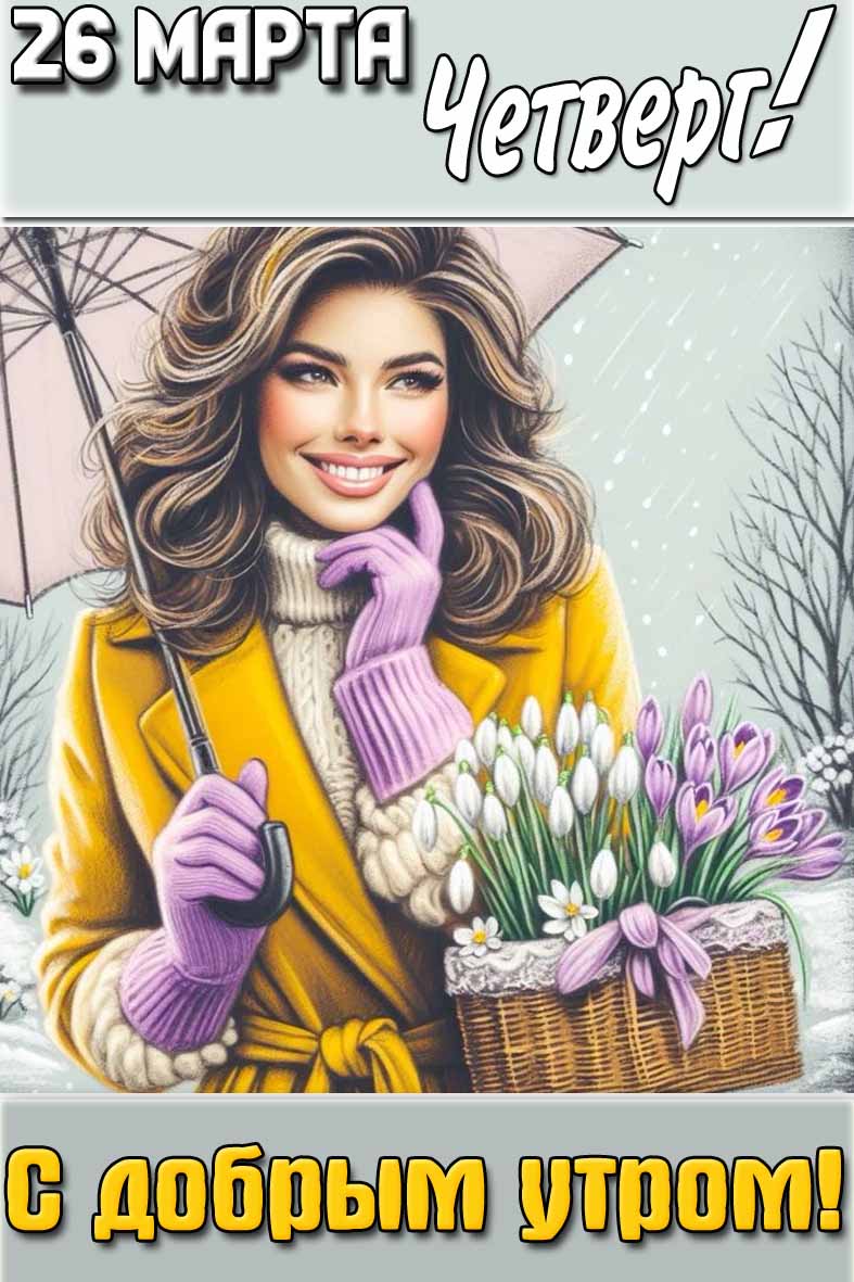 Картинка "26 марта четверг! С добрым утром!"