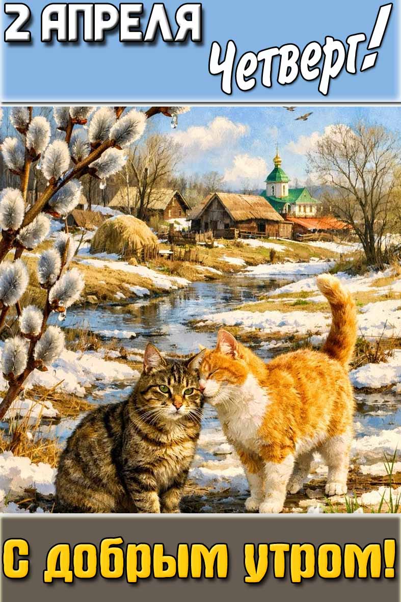 Картинка "2 апреля четверг! С добрым утром!"