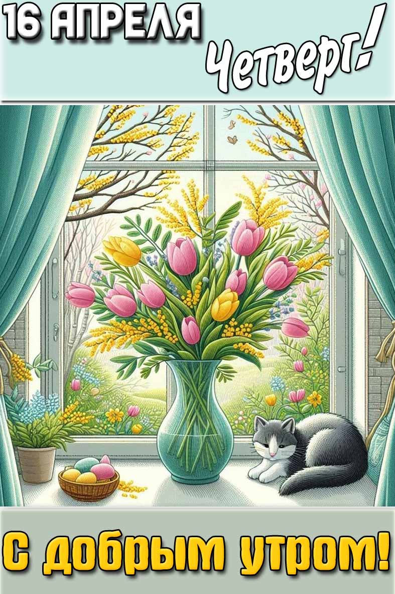 Картинка "16 апреля четверг! С добрым утром!"