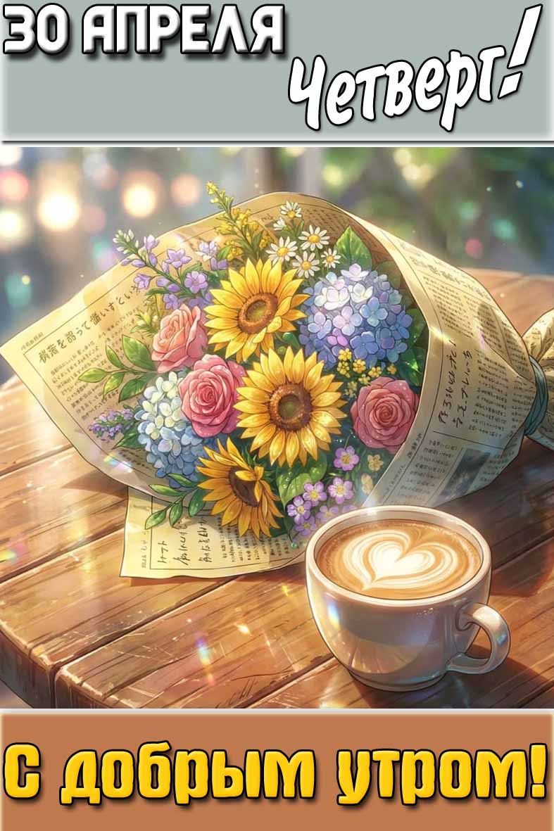 Картинка "30 апреля четверг! С добрым утром!"