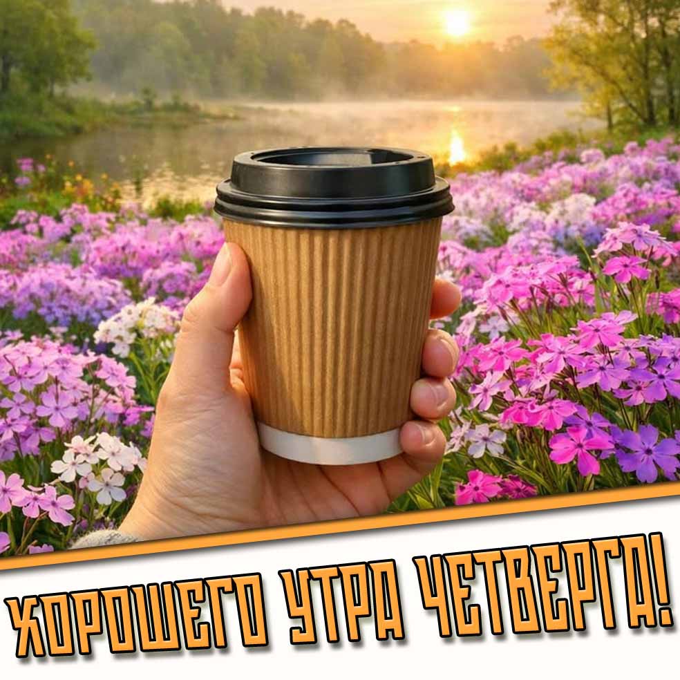 Весенняя открытка хорошего утра четверга