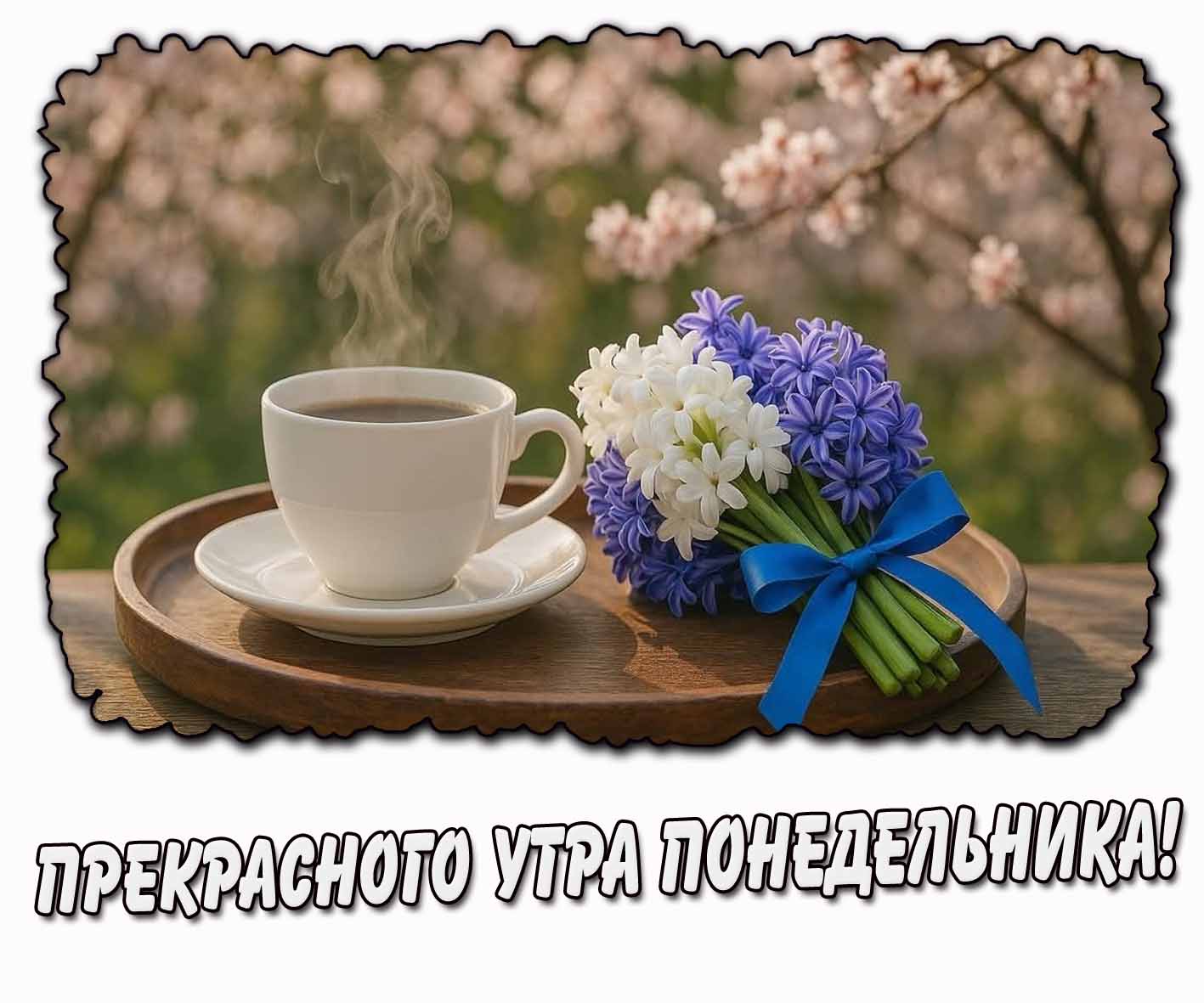 Прекрасного утра понедельника! - весенняя открытка