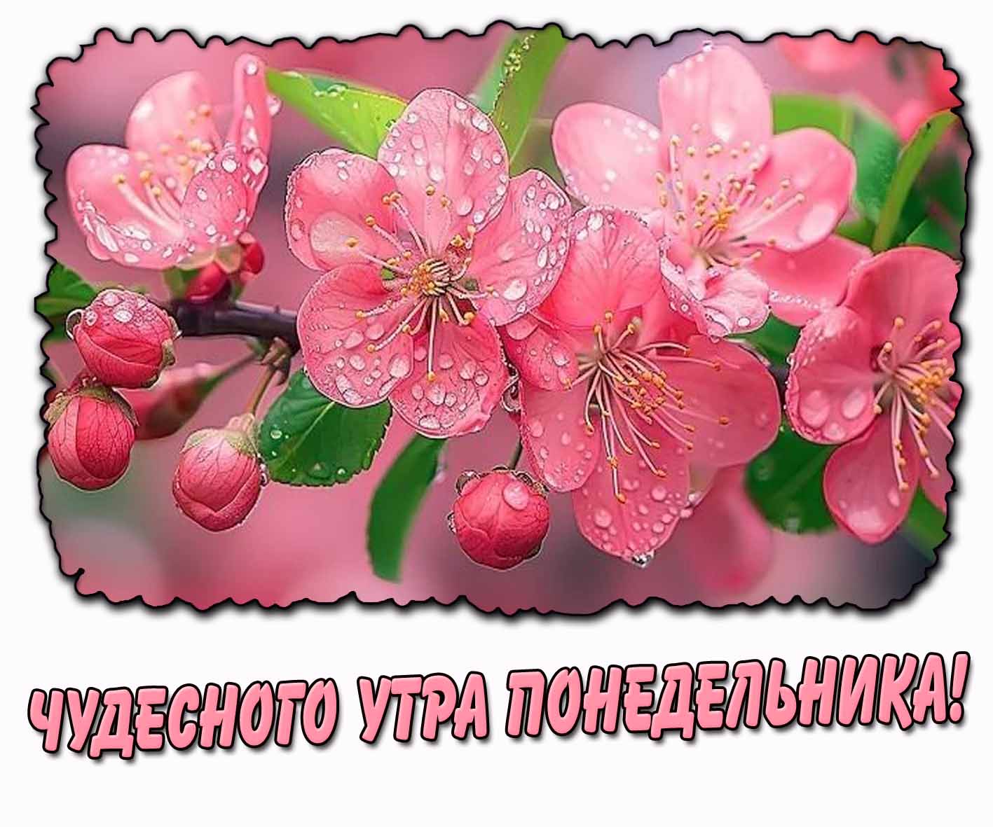 Весенняя картинка "Чудесного утра понедельника!"
