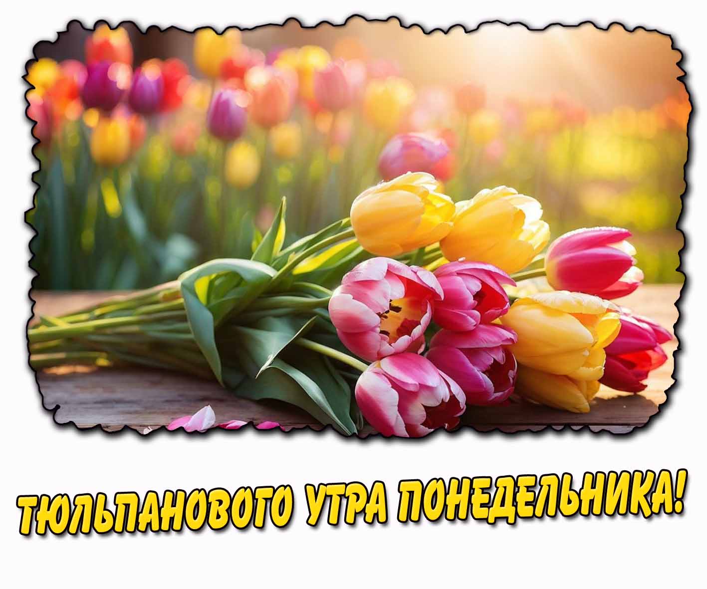 Необычная картинка "Тюльпанового утра понедельника!"