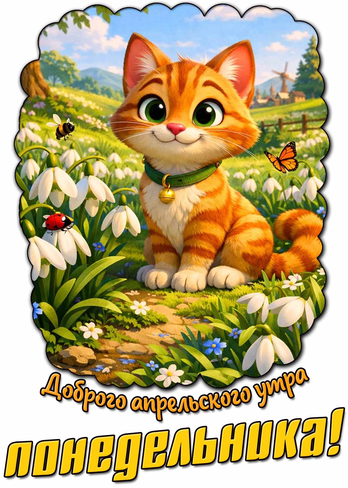 Картинка доброго апрельского утра понедельника