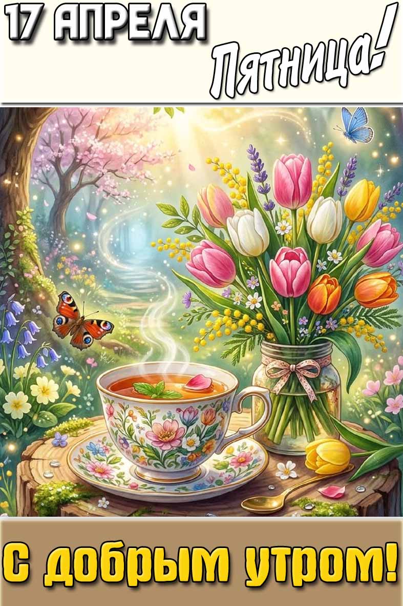 Картинка "17 апреля пятница! С добрым утром!"