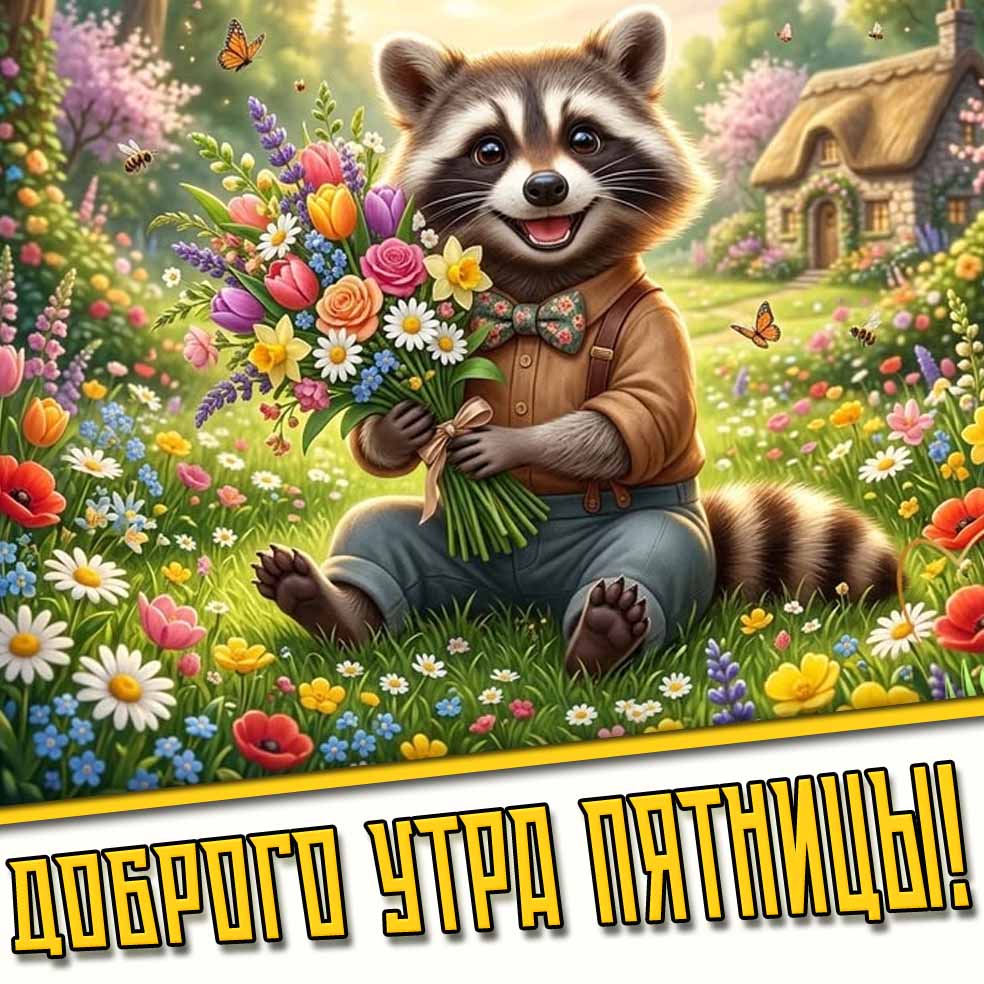 Красивая весенняя картинка "Доброго утра пятницы!"