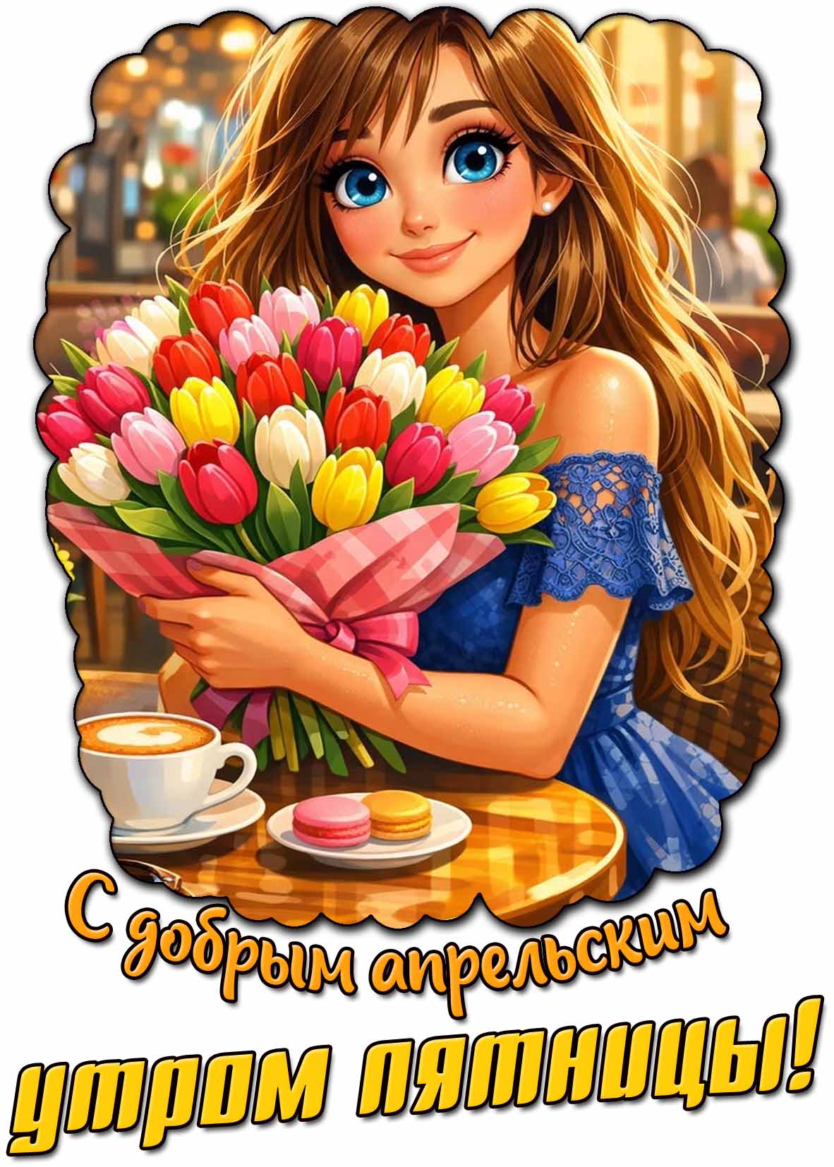 Картинка с добрым апрельским утром пятницы