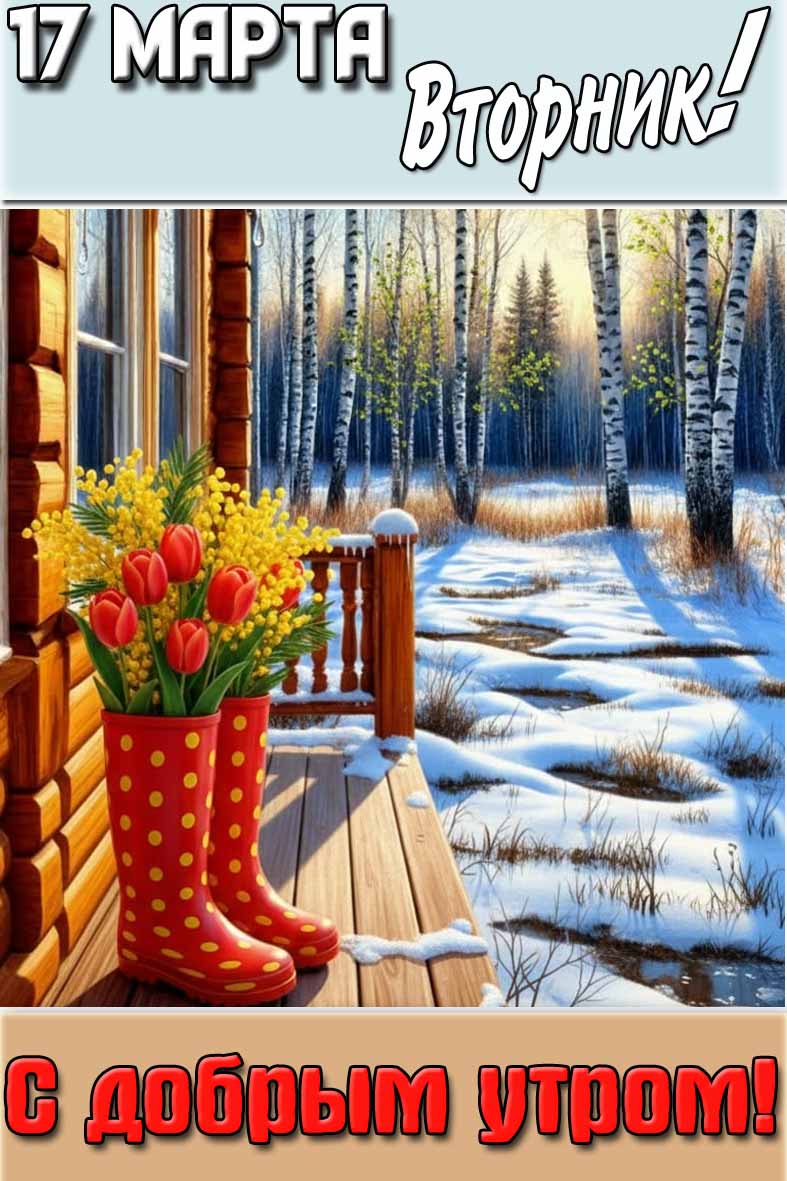 Картинка "17 марта вторник! С добрым утром!"