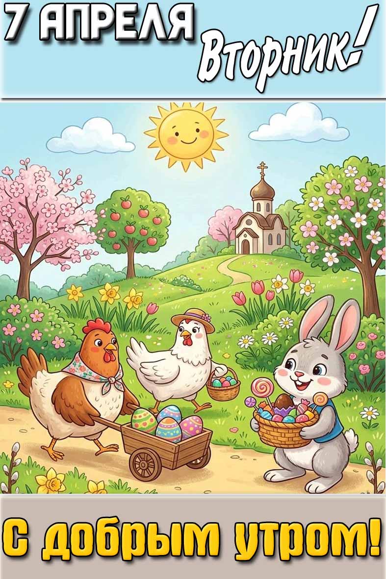 Картинка "7 апреля вторник! С добрым утром!"