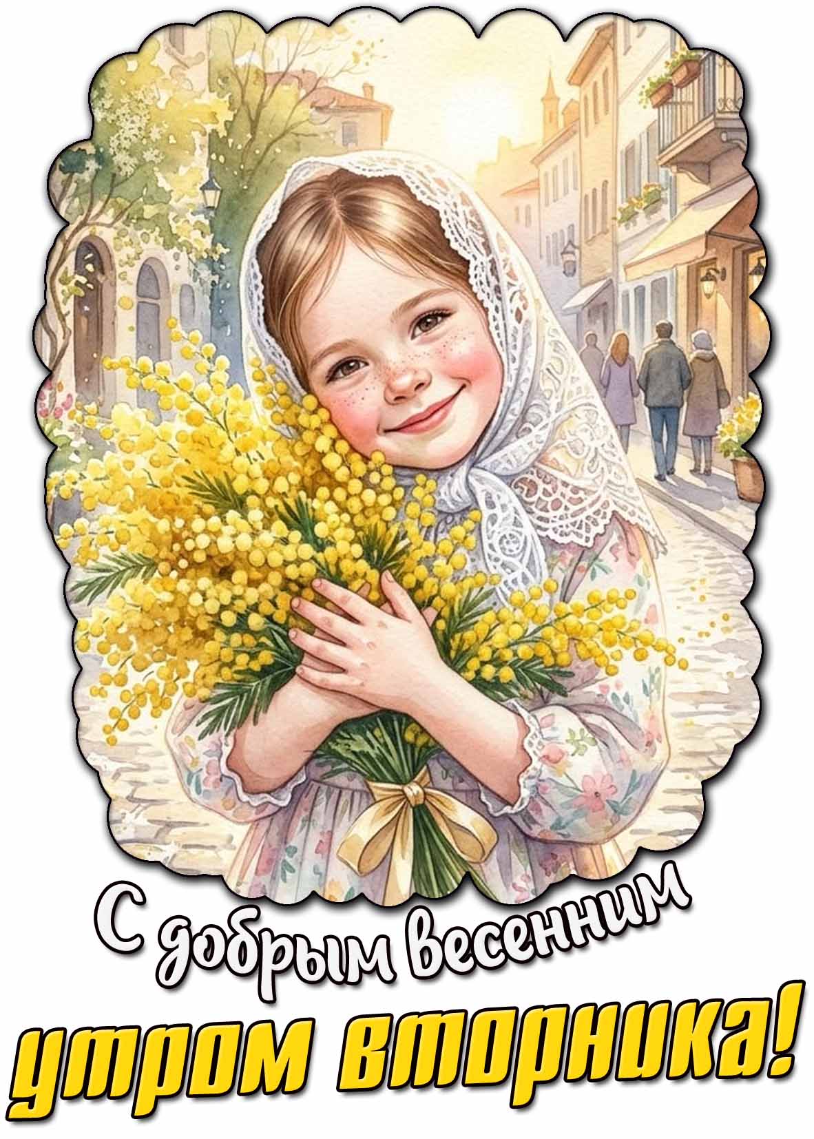 Красивая картинка с добрым весенним утром вторника