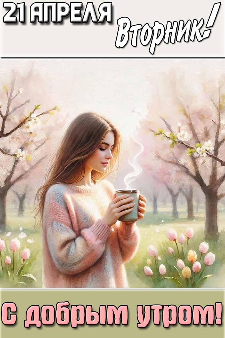 Картинка "21 апреля вторник! С добрым утром!"