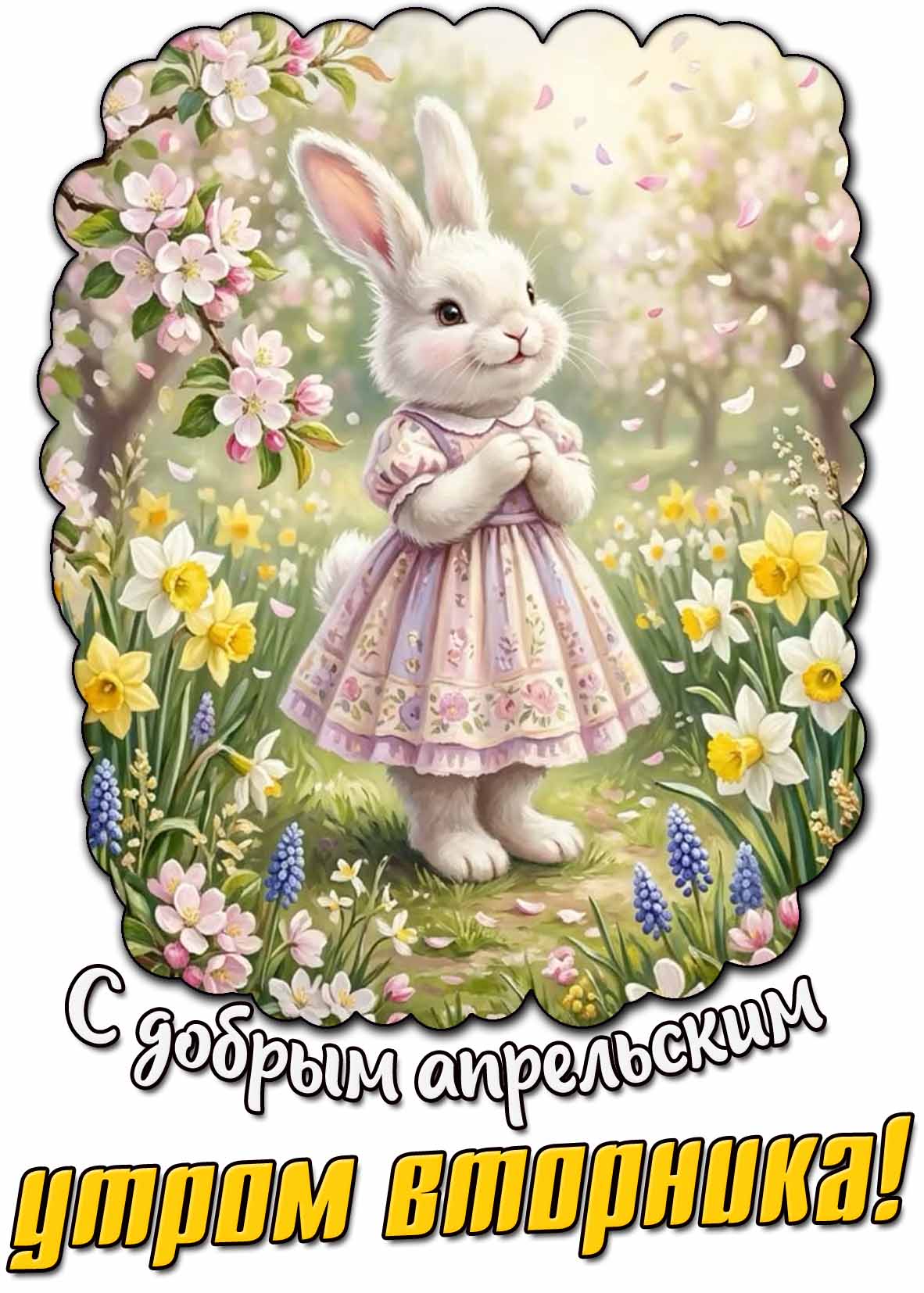 Картинка с добрым апрельским утром вторника