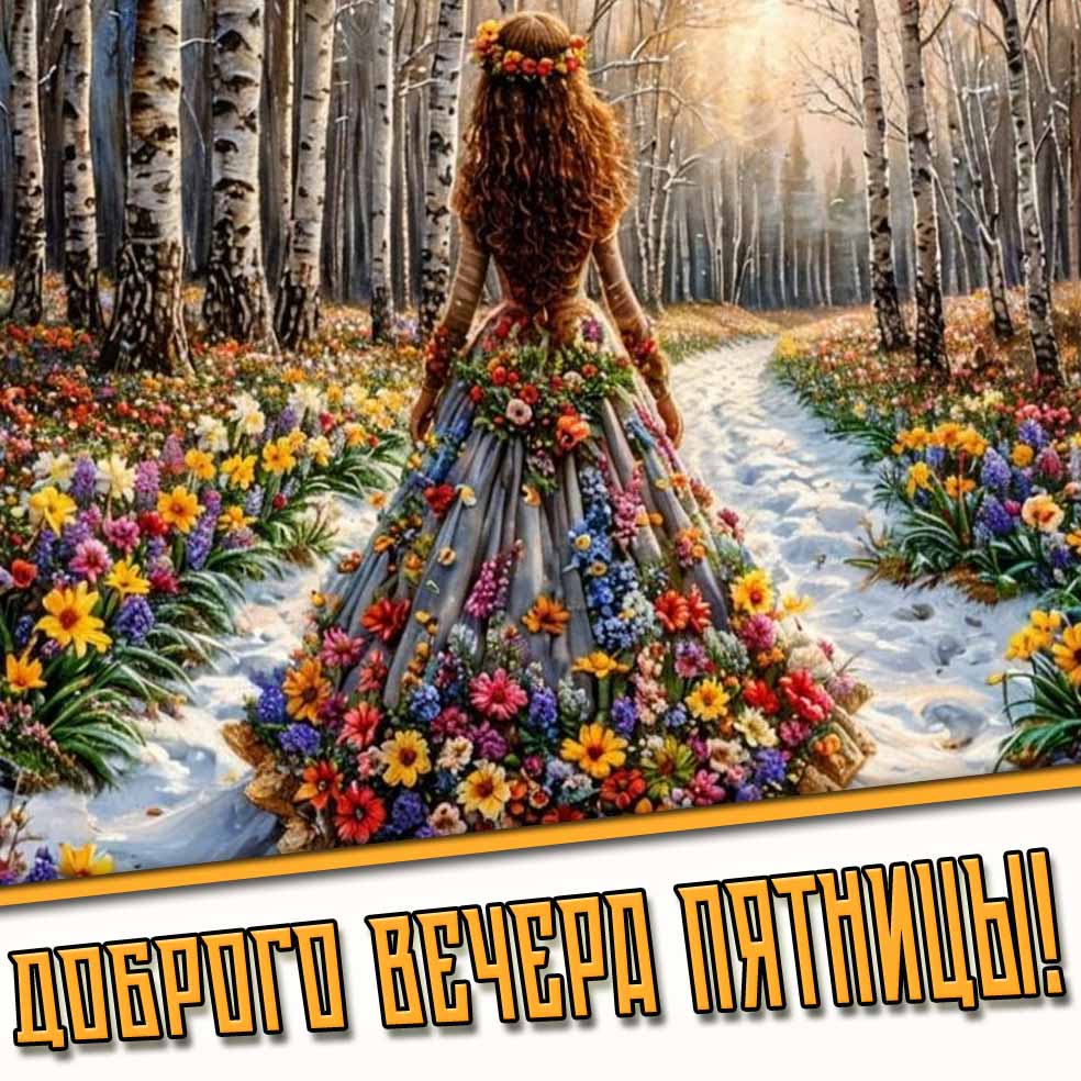 Доброго вечера пятницы! - весенняя картинка