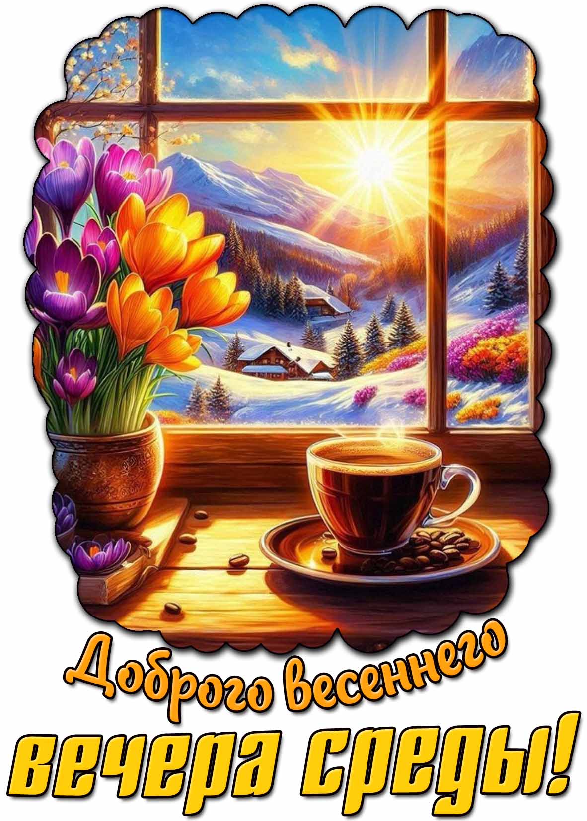 Картинка доброго весеннего вечера среды