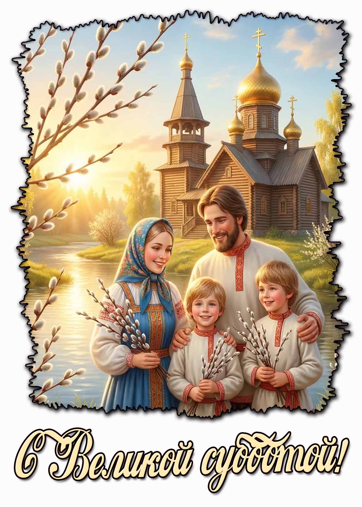 С Великой субботой! - открытка для православных