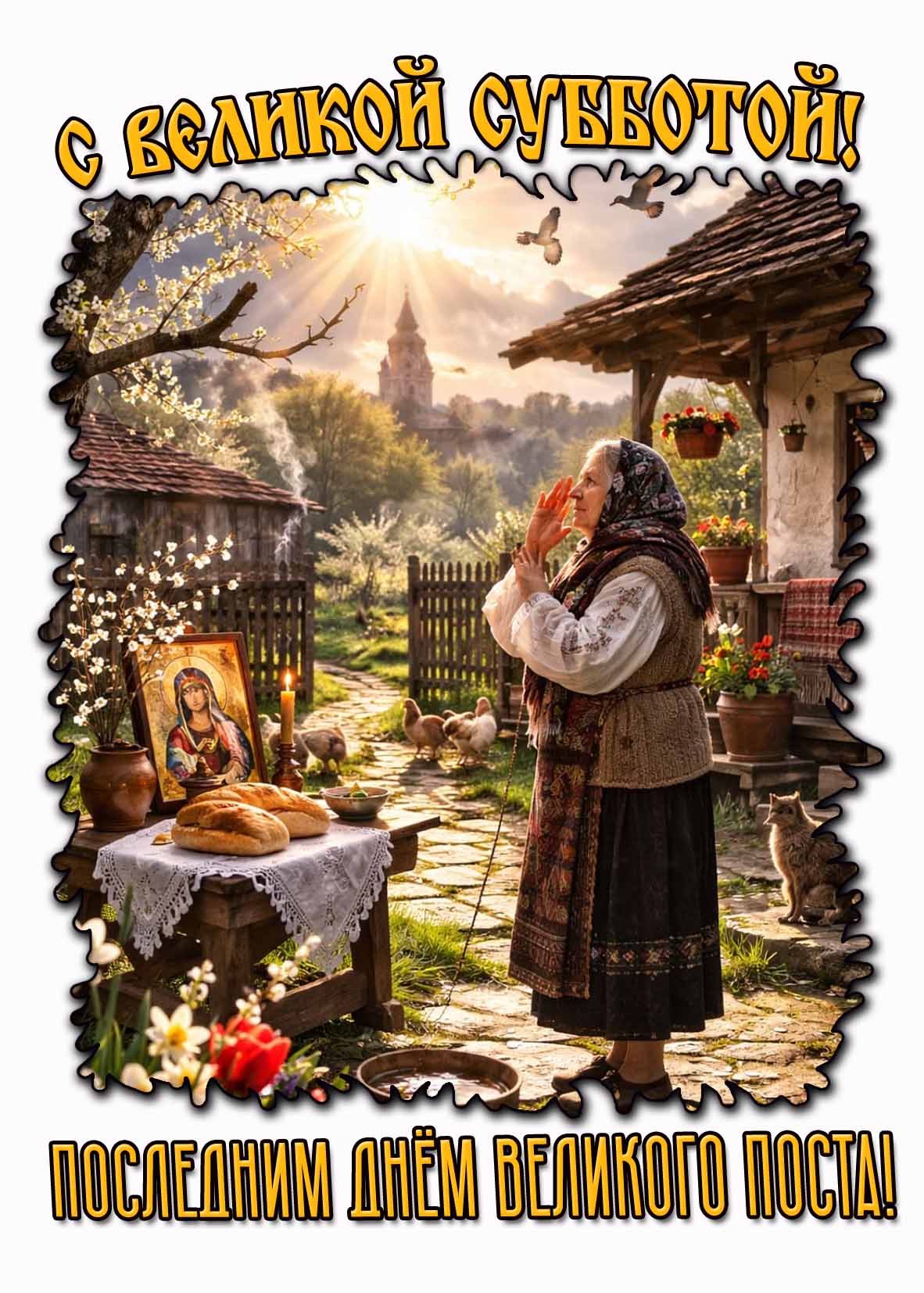 Картинка "С Великой субботой! Последним днём Великого поста!"