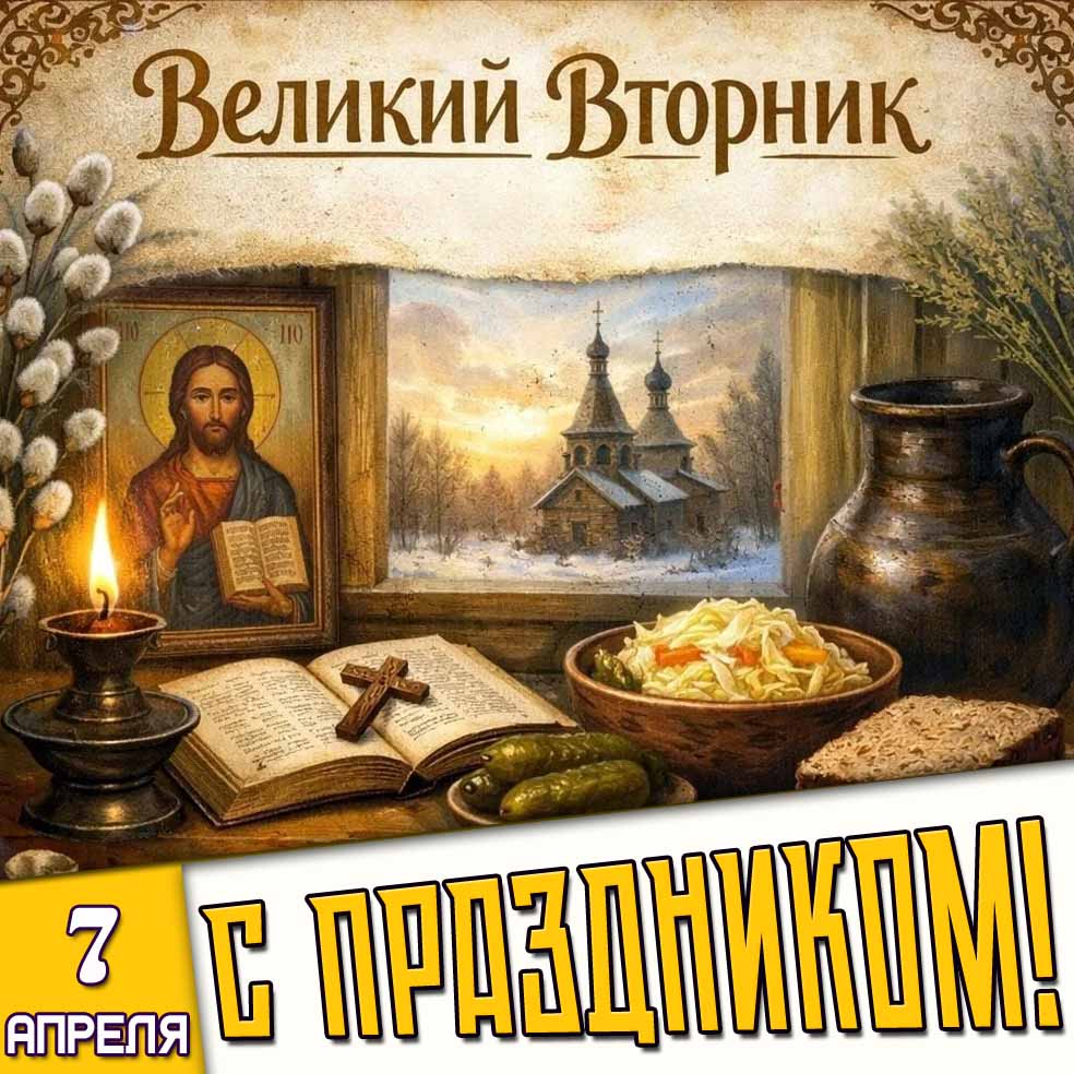 Картинка "7 апреля - Великий вторник! С праздником!"