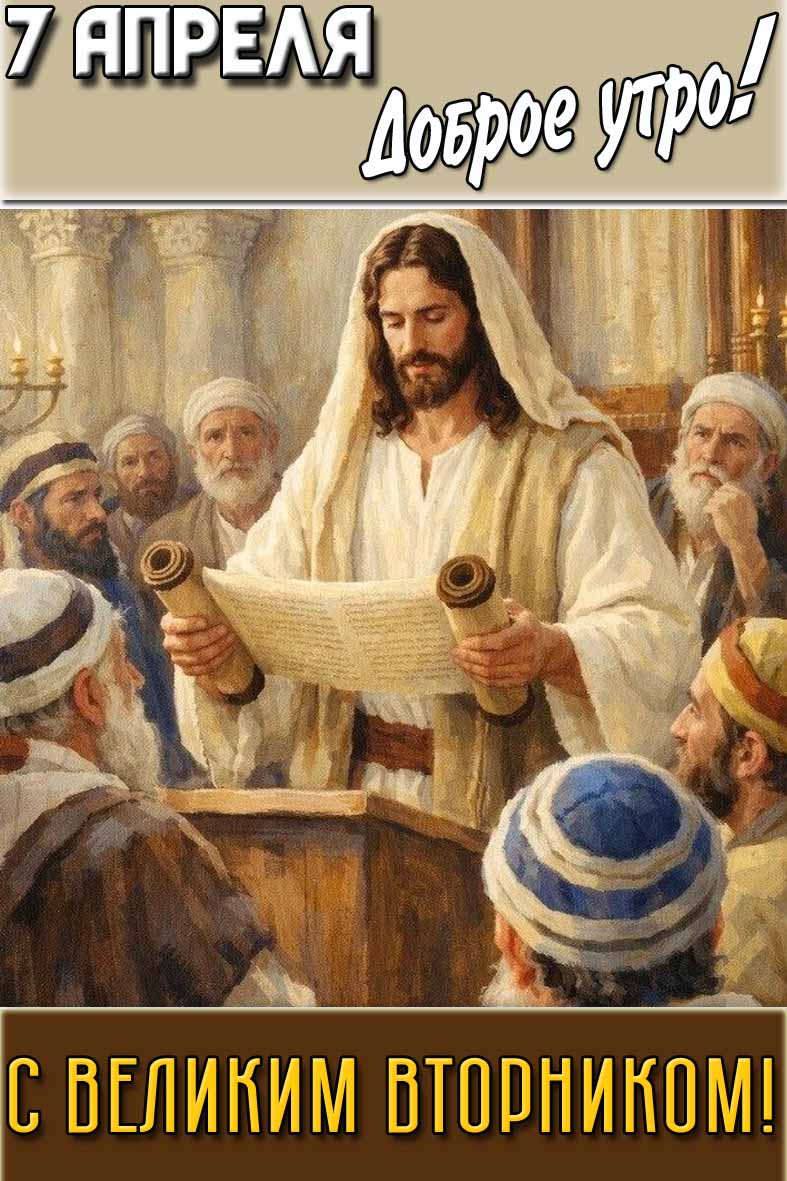 Картинка "7 апреля доброе утро! С Великим вторником!"
