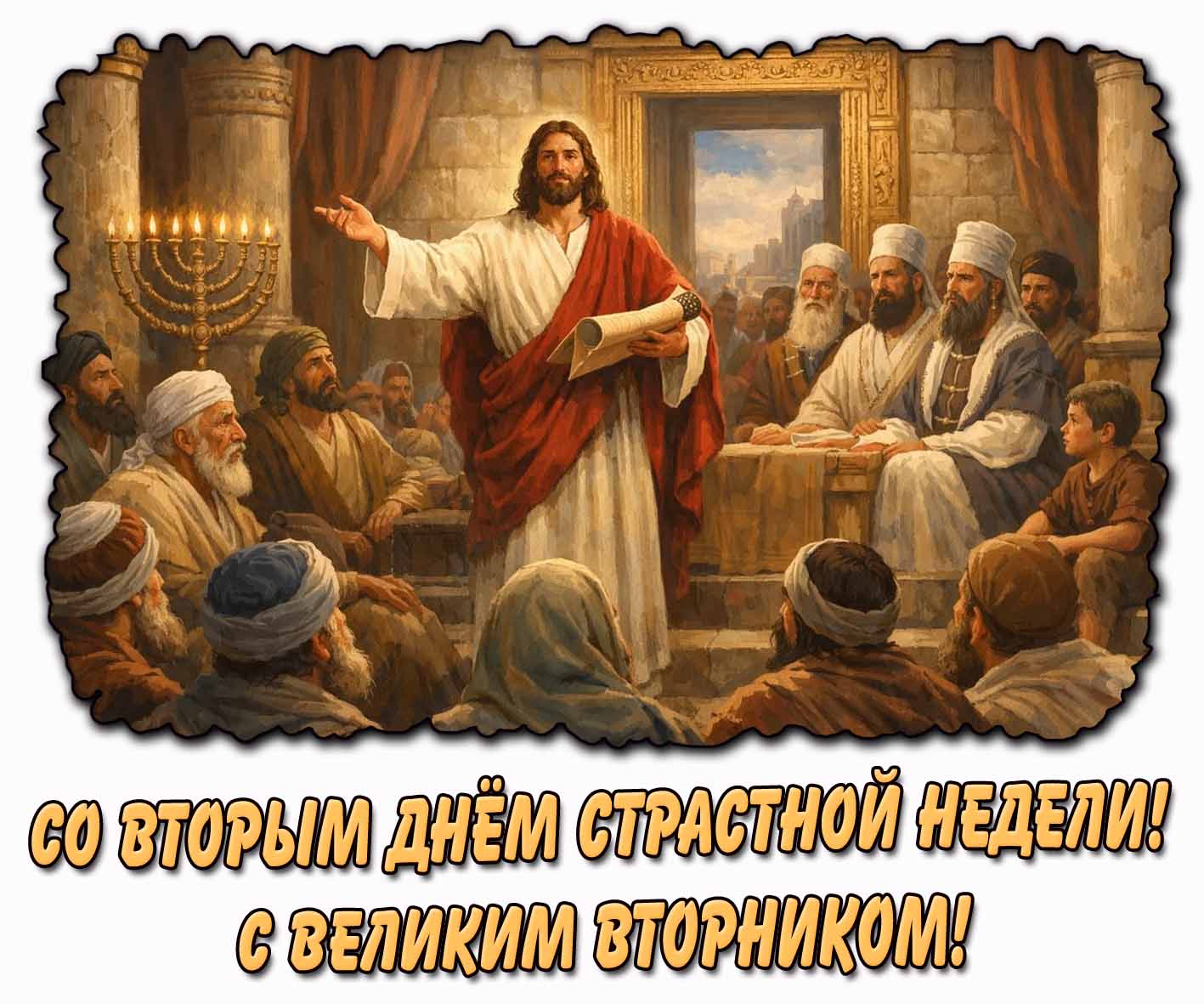Картинка "Со вторым днём страстной недели! С Великим вторником!"