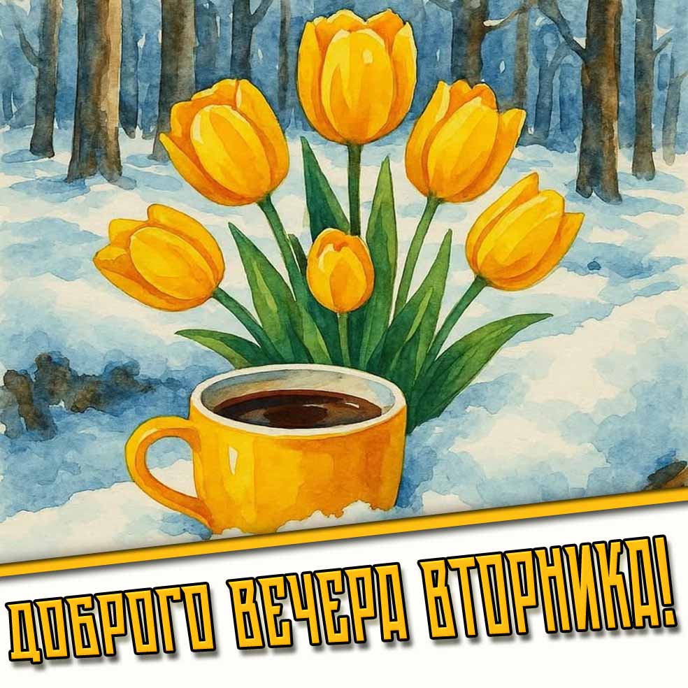 Доброго вечера вторника! - весенняя картинка